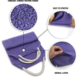 Evridwear Exfoliating Back Scrubber with Handles Two Sides for Body Shower 1149
